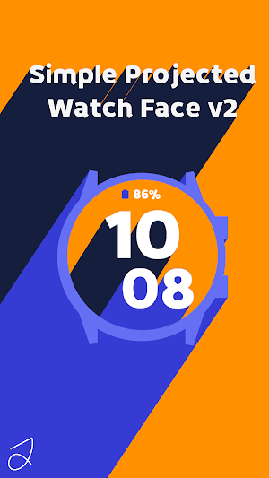 Simple Projected Watch Face v2 Screenshot 0