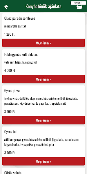 Pizza Vadász Étterem Pizzéria Screenshot 3