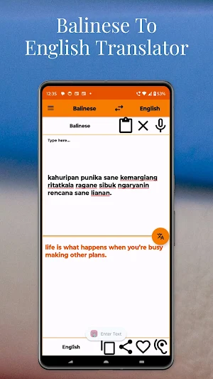 Balinese To English Translator Screenshot 1