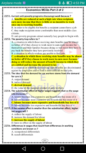 Economics mcqs offline | Economic 4500 mcqs Screenshot 3