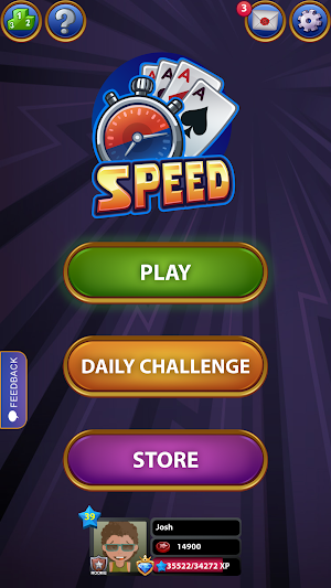 Speed card game: nonstop fun Screenshot 2