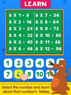 Multiplication Table Learning - Kids Math Learning Screenshot 0