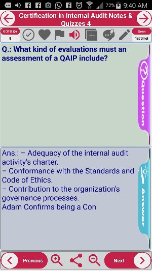 Internal Audit 1400 study Notes,Concepts & Quizzes Screenshot 1
