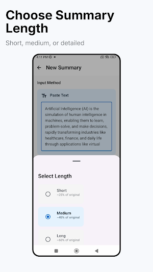 AI Text & PDF Summarizer Screenshot 3
