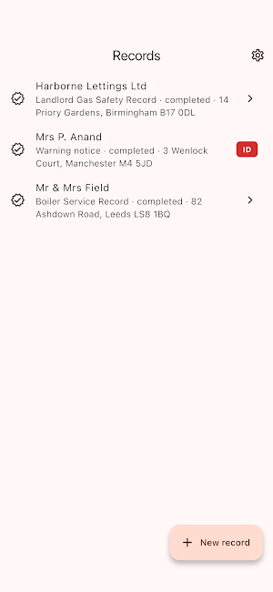 CP12 Gas Certificates Screenshot 2