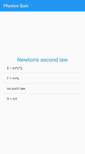 Physics Quiz Screenshot 0