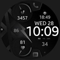 Graphite Digital Watch Face