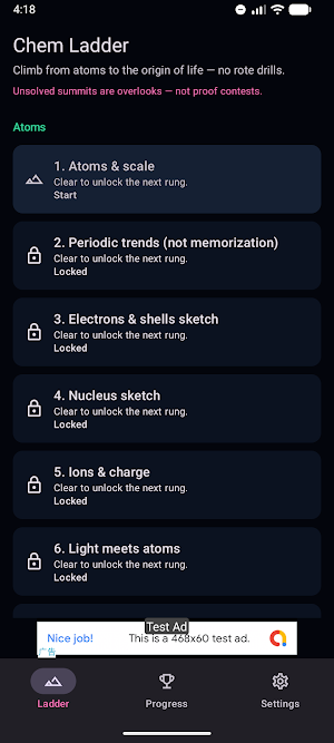 Chemical Ladder: to the Origin Screenshot 3