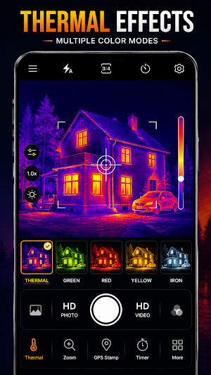 Night Mode Thermal Effects Cam Screenshot 2