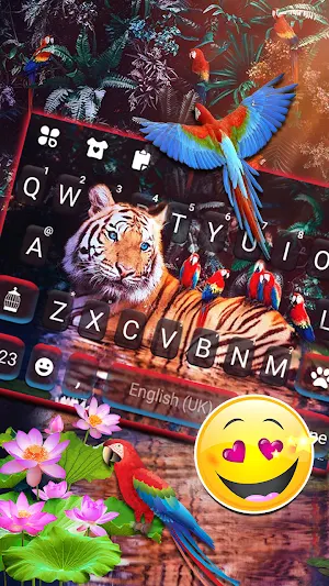 Tiger Wildlife Keyboard Background Screenshot 2
