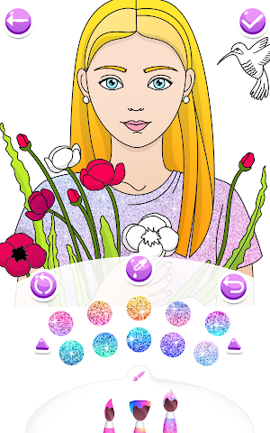 Color gradient fashion girl Screenshot 3