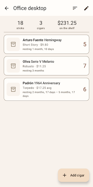 Humidor Screenshot 1