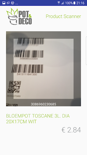 Potdeco Product Scanner Screenshot 1