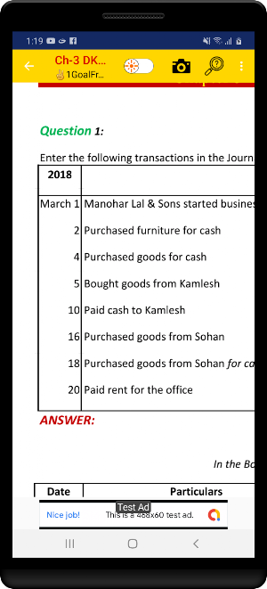 Account Class-11 Solutions (D K Goel) 2019 Screenshot 3