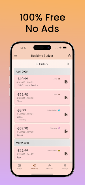 Realtime Budget - Expenses Screenshot 1