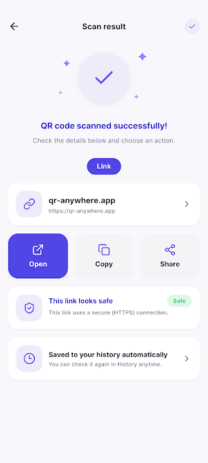 QR Anywhere - Scan & QR Maker Screenshot 3