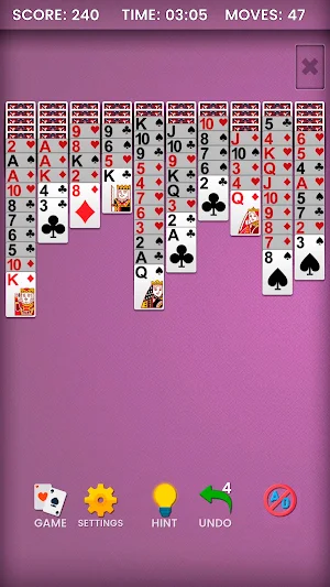 Spider Solitaire Screenshot 1