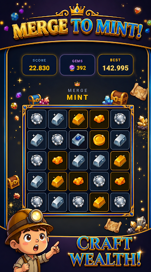 Merge Mint: Wealth Puzzle Screenshot 1