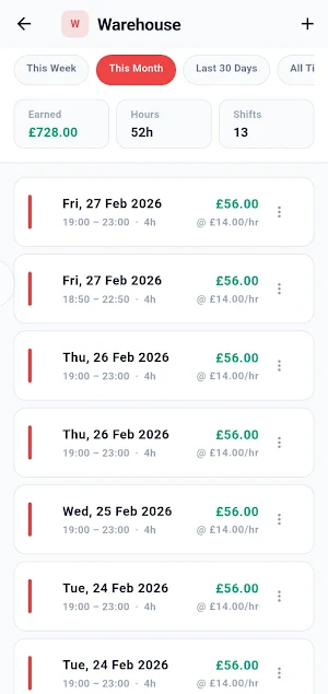Shift Pay: Wage Tracker Screenshot 3