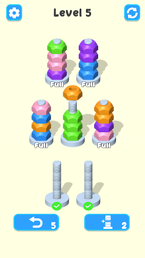 Nuts Sort - Color Puzzle Screenshot 1