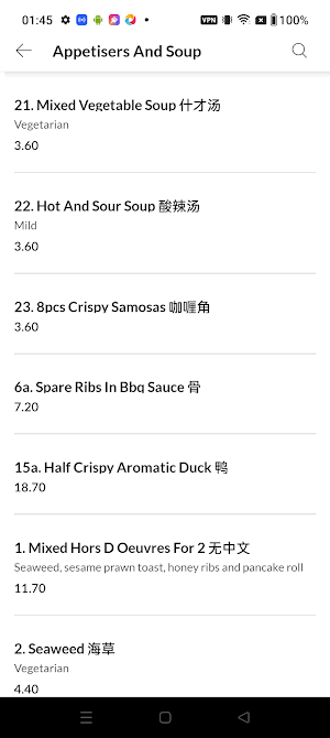 Feng Wah Takeaway Screenshot 2