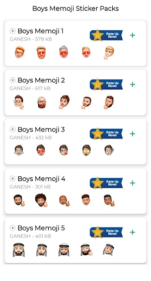 Boys Memoji Stickers for WA Screenshot 1