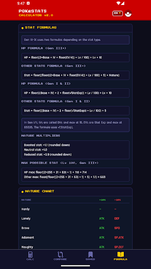 Stat Calculator Screenshot 0
