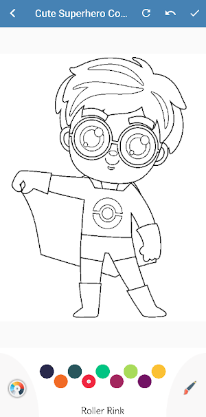 Cute Superhero Coloring Book Screenshot 3