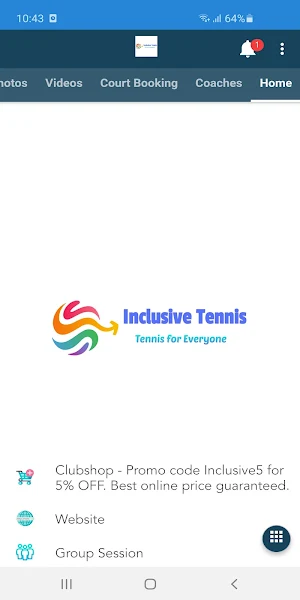 The Inclusive Tennis Screenshot 1