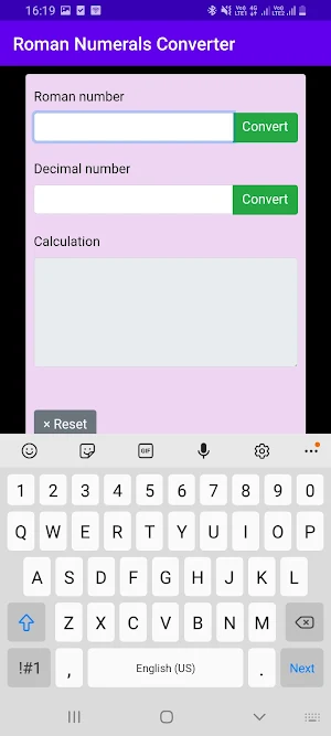 Roman Numerals Converter Screenshot 3