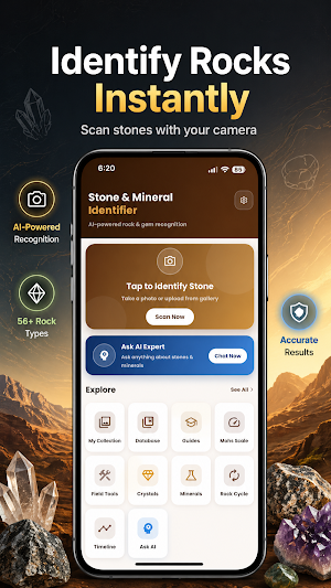 Stone Identifier Rock Scanner Screenshot 0
