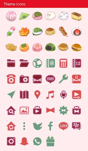 Cute Japanese Sweets Theme Screenshot 3