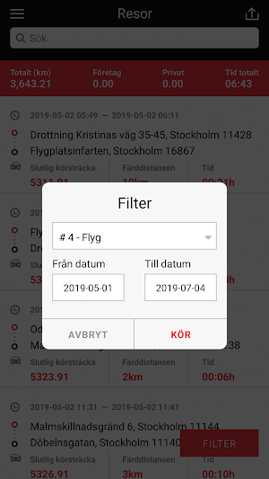 MiniFinder Triplog Screenshot 2