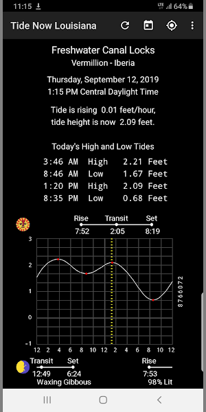 Tide Now Louisiana Screenshot 1