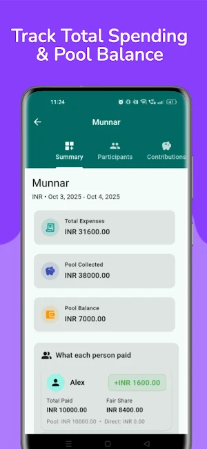 Travel Split –Split Trip Bills Screenshot 1
