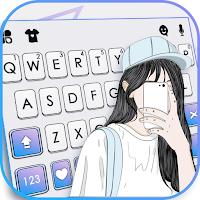 Phone Selfie Girl 2 Keyboard B