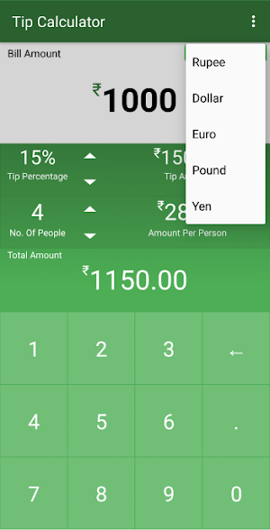 Easy Tip Calculator Screenshot 2