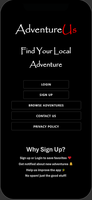 AdventureUs Screenshot 0