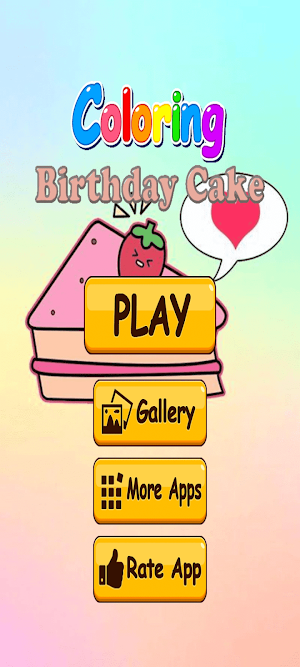 Birthday Cake Coloring Screenshot 1