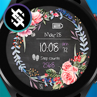 BFF52- Blackboard Art Flower