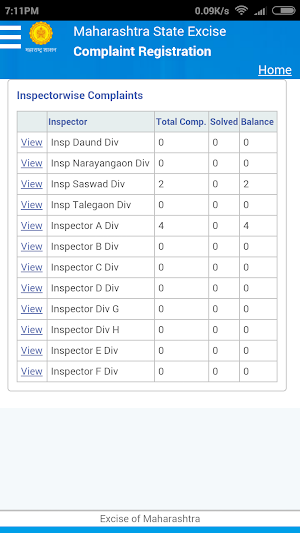 MH Excise Officer Complaint Screenshot 3