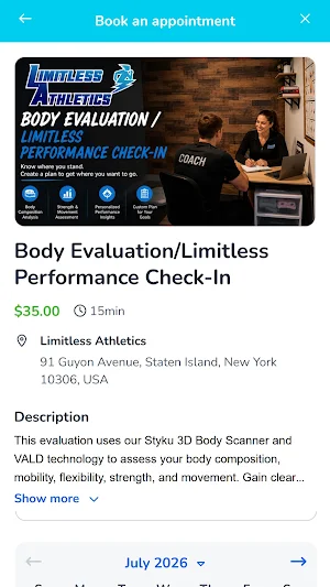 Limitless Athletics Screenshot 1