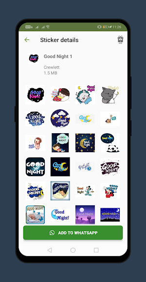 Good Morning Good Night Stickers for WhatsApp Screenshot 1