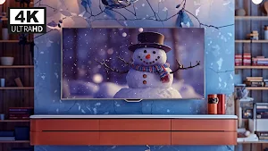 Cozy Snowman TV Screensaver Screenshot 0
