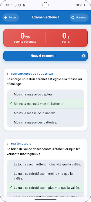 QCM Drone A2 Examen Screenshot 3