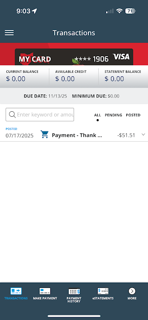 OHecu Card Management Screenshot 2