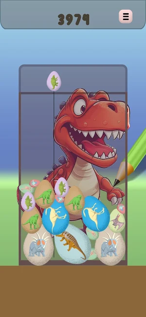 Drop and connect dinosaur eggs Screenshot 1