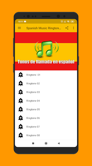 Spanish Music Ringtones  MP3 Screenshot 1