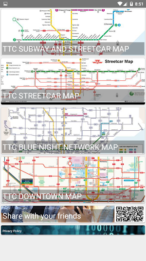 TORONTO SUBWAY AND BUS MAP TTC Screenshot 0
