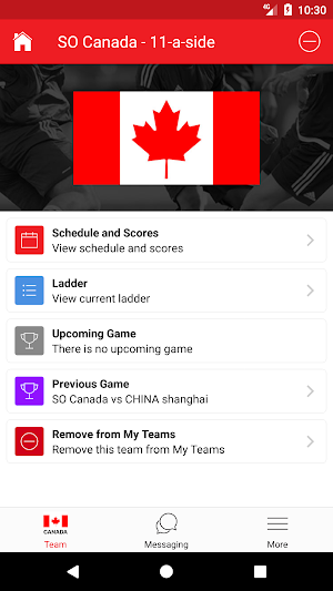 Special Olympics Results Screenshot 1